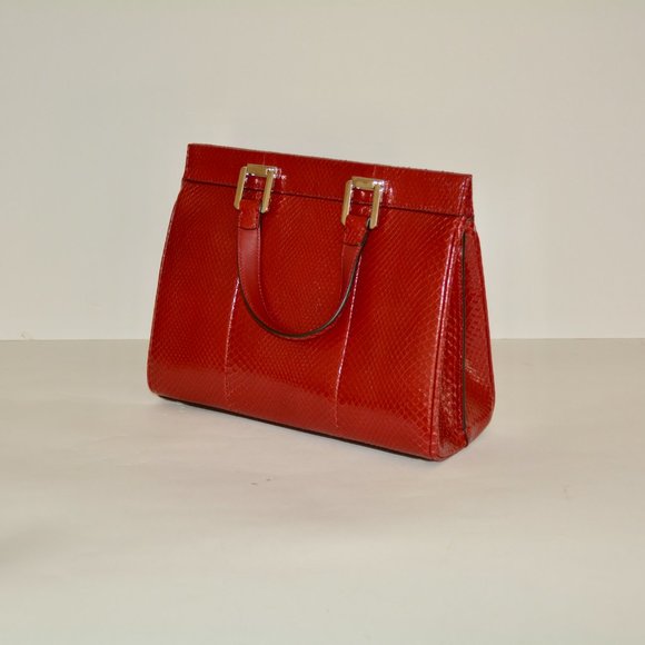 NWT GUCCI GG ZUMI TOP HANDLE PYTHON SATCHEL BAG - Picture 14 of 14